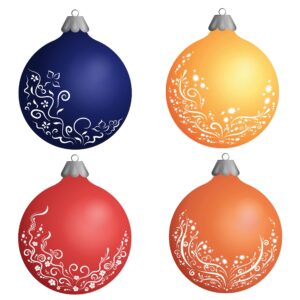 Placeholder product image: engraved ornament (orange/blue brand style)