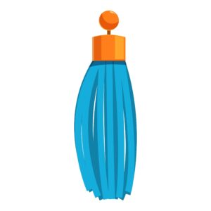 Placeholder product image: engraved keychain (orange/blue brand style)
