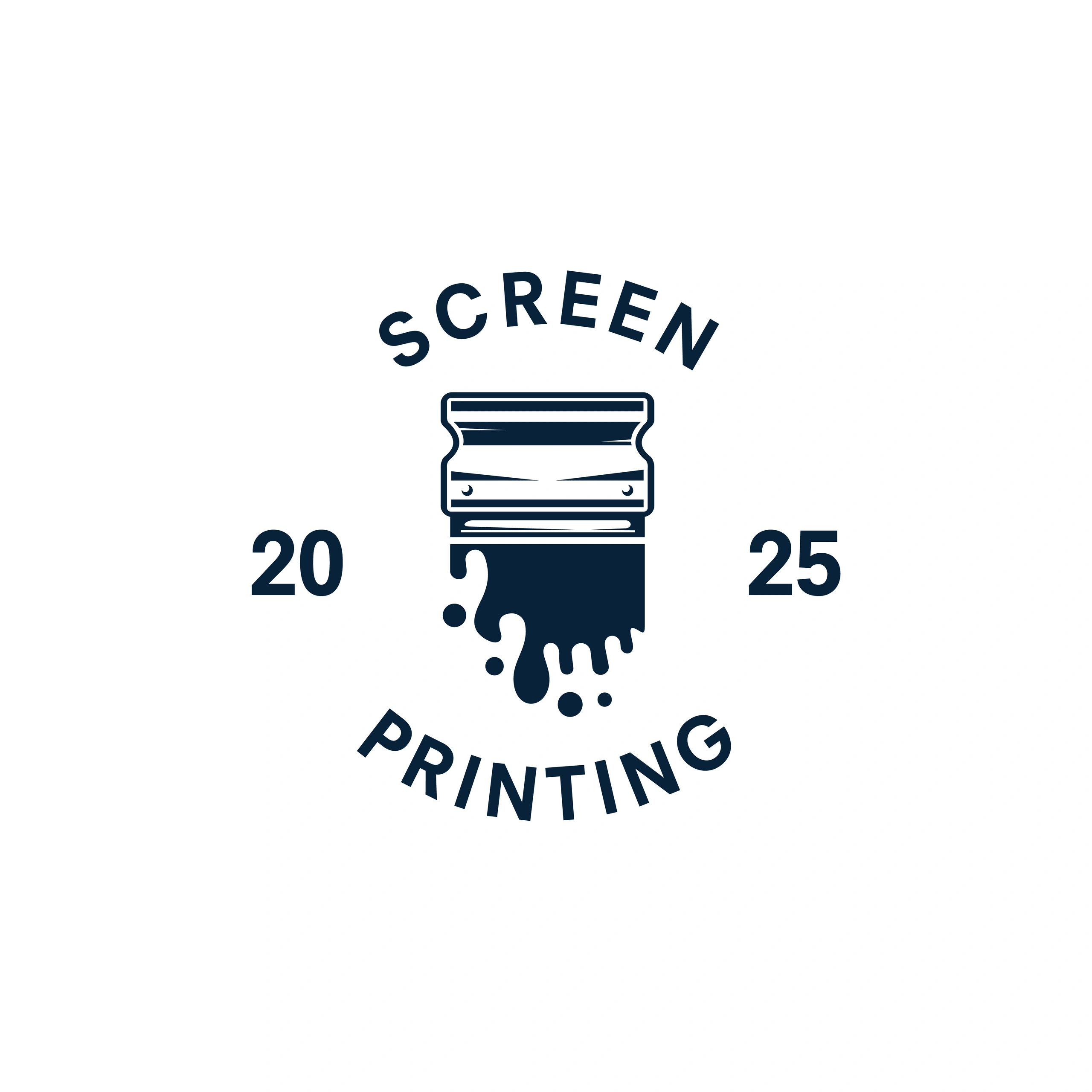 Placeholder product image: screen printing service (orange/blue brand style)