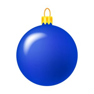 Simple Bauble for christmas tree isolated on white background